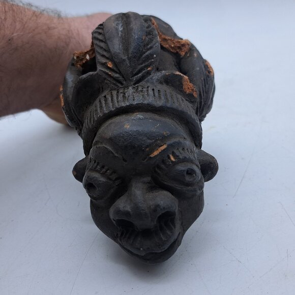 African Earthenware Pipe - Picture 1 of 12